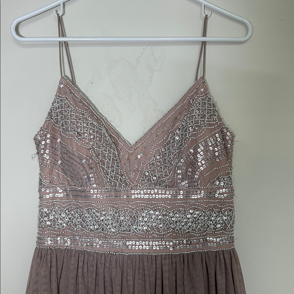 Adrianna Papell Mauve Maxi Dress Size 2 - Picture 2 of 14